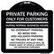 Signmission Only for Customers During Normal Business Hours No Overnight Parking No Trucks at Any, BW-1818-23519 A-DES-BW-1818-23519 - alternate 1